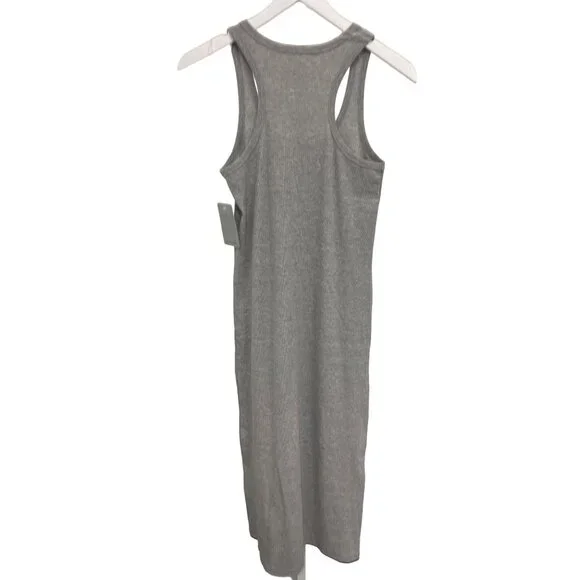 Stitchdrop Heather Grey Racerback Ribbed Midi Dress - Picture 3 of 3